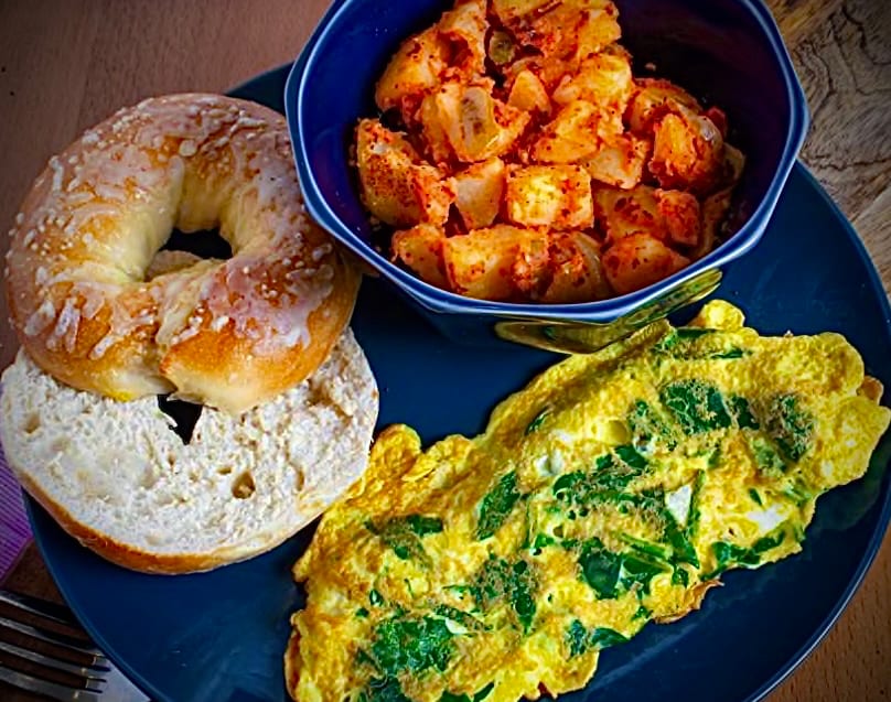 Spinach Omelette Platter.