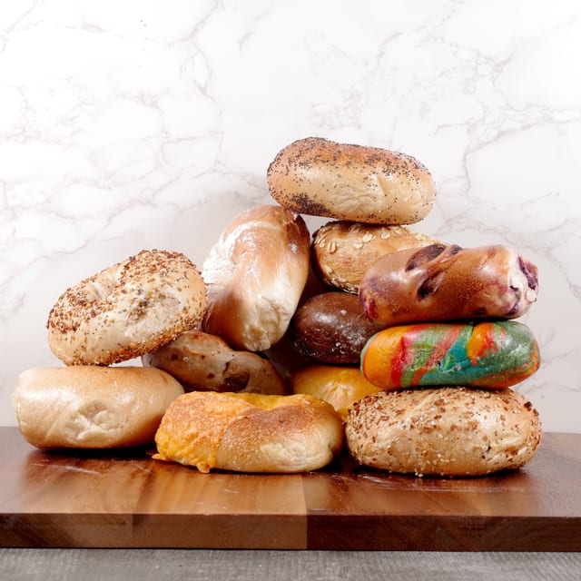 Fresh Hand Rolled Bagels.