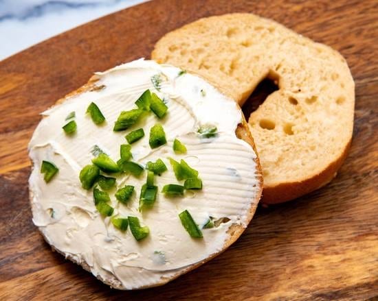 Jalapeño Cc on a Bagel.
