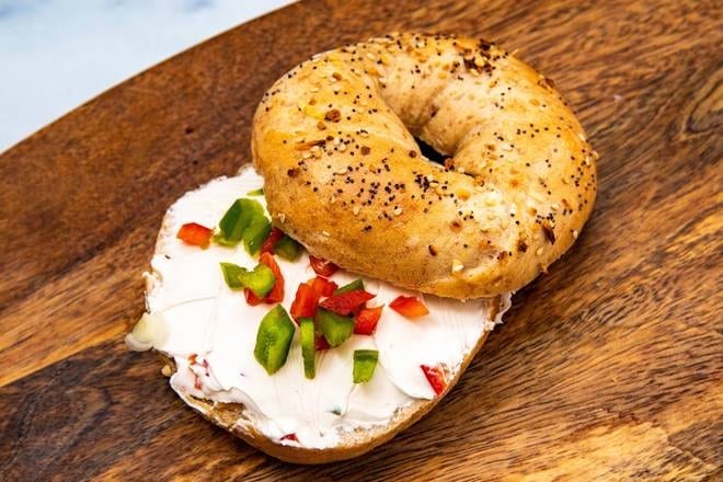 Tofu Vegetable Cc on a Bagel.