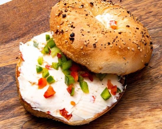 Low Fat Vegetable Cc on a Bagel.