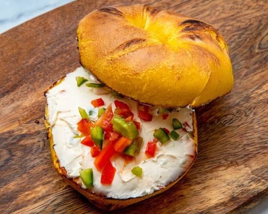 Vegetable Cc on a Bagel.