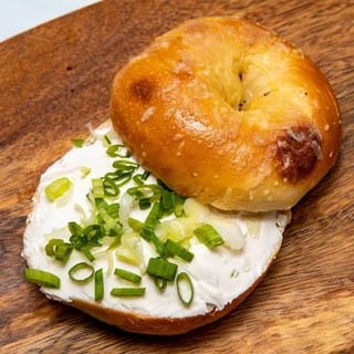 Tofu Scallion Cc on a Bagel